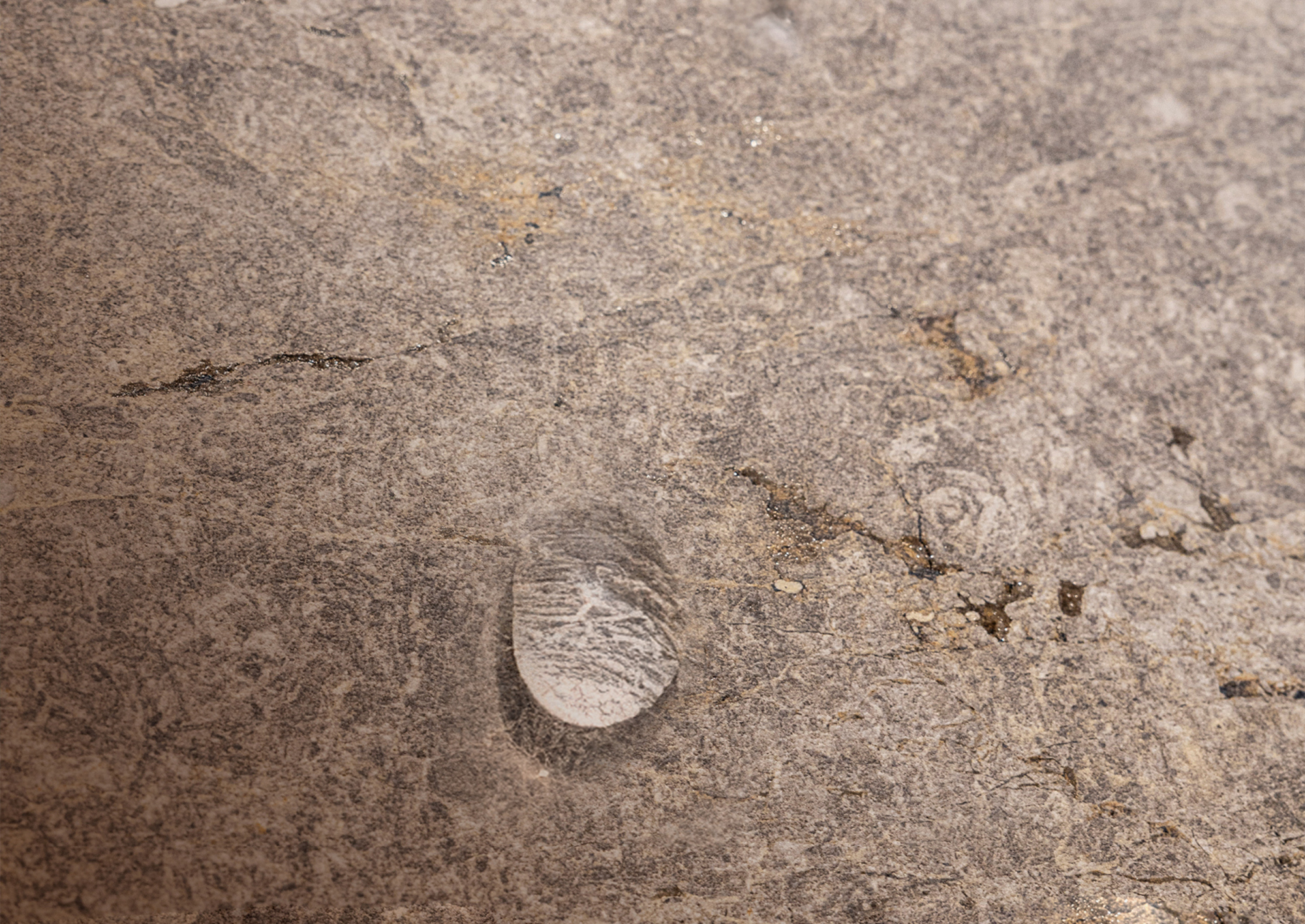 Drop of glue on ceramic