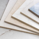 Stacked ceramic tiles